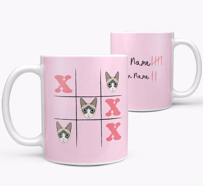 Noughts and Crosses: Personalised {breedCommonName} Mug